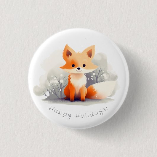Little fox in winter 缶バッジ (正面)