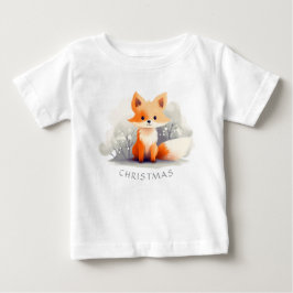 Little fox in winter, personalized ベビーTシャツ