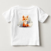 Little fox in winter, personalized ベビーTシャツ (裏面)