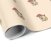 Little Fox Love Balloon Pattern Wrapping Paper ラッピングペーパー (ロールコーナー)