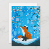 Little Fox Loves Snow シーズンカード (正面/裏面)