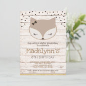 Little fox, wonderland Birthday Invitation 招待状 (スタンド正面)