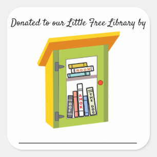Little Free Library図書寄贈蔵書票 スクエアシール