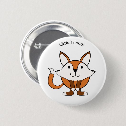 Little friendly fox 缶バッジ (正面&裏面)