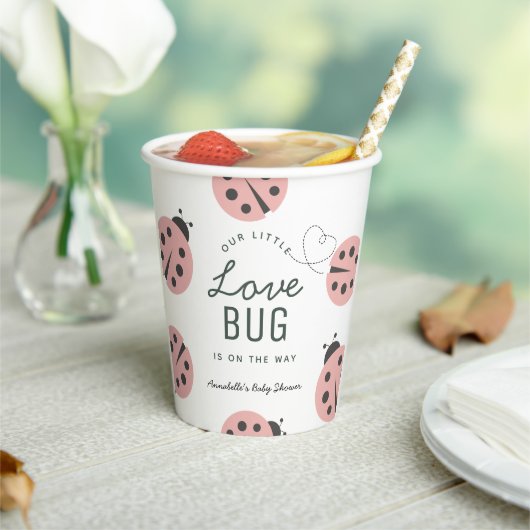 Little Fun Guy Mushroom Bee Boy Baby Shower 紙コップ (インサイチュ)