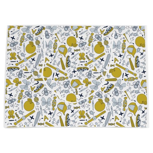 Little Funny School Things ラージペーパーバッグ (正面)