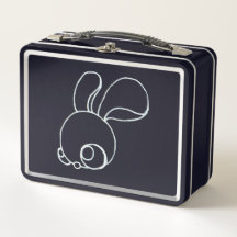 Little Fuzzy Bunnies & Leaping Coyote on a Black