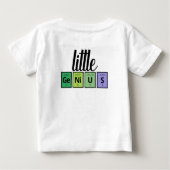Little GeNiUSおもしろい周期表要素シンボル ベビーTシャツ (裏面)