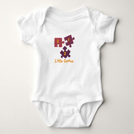 Little Genius Puzzle Baby Bodysuit . ベビーボディスーツ (正面)