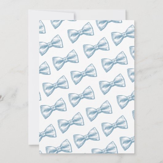 Little Gentleman 1st Birthday Invitation – Bow Tie 招待状 (裏面)