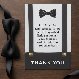 Little Gentleman Bowtie Boy Birthday Baby Shower サンキューカード