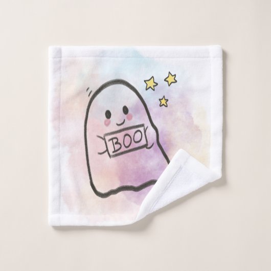 Little ghost boo sign ウォッシュタオル (ウォッシュタオル)
