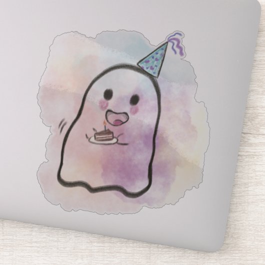 Little ghost celebrates birthday  シール (詳細)
