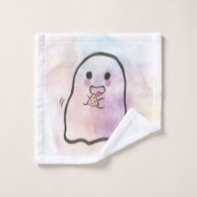 Little ghost eats pizza 