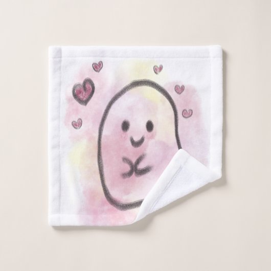 Little ghost is in love ウォッシュタオル (ウォッシュタオル)