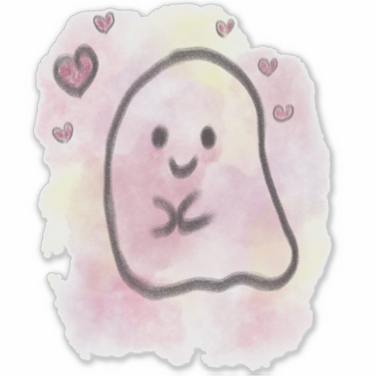 Little ghost is in love シール (正面)