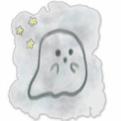 Little ghost is scared  シール (正面)