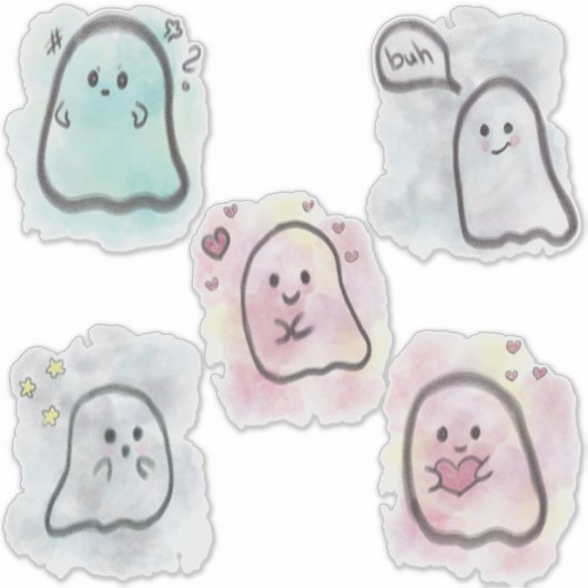 Little ghost party 1 separate シール (正面)
