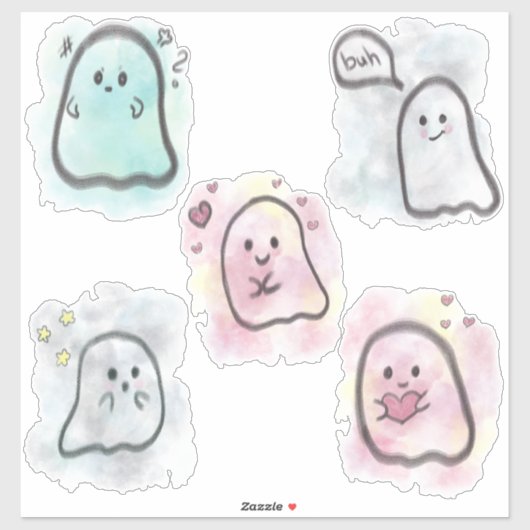 Little ghost party 1 separate シール (シート)