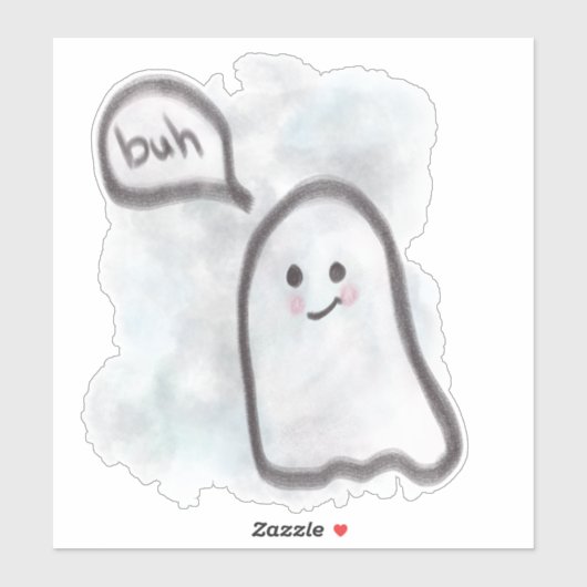 Little ghost says buh シール (シート)