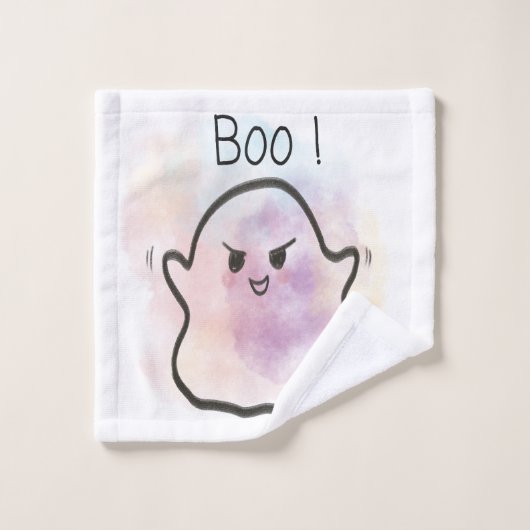 Little ghost shouts Boo  ウォッシュタオル (ウォッシュタオル)
