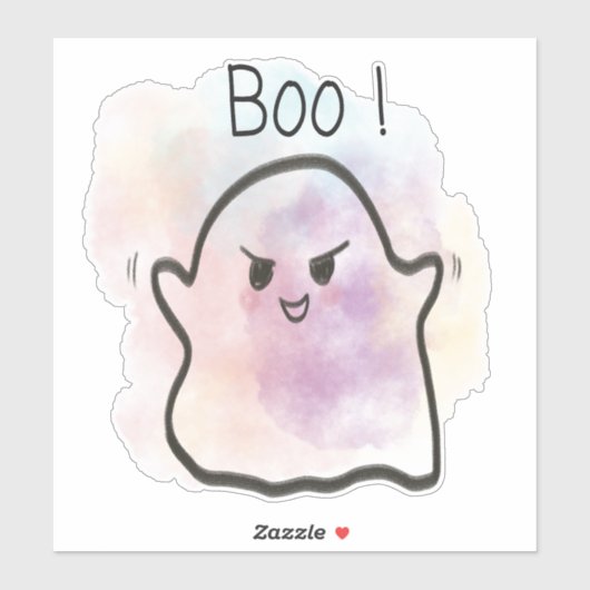 Little ghost shouts Boo シール (シート)