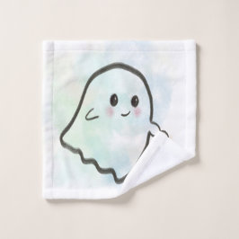 Little ghost with a lantern  ウォッシュタオル