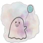 Little ghost with balloon  シール (正面)