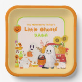 Little Ghosts Family Halloween Party ペーパープレート (正面)