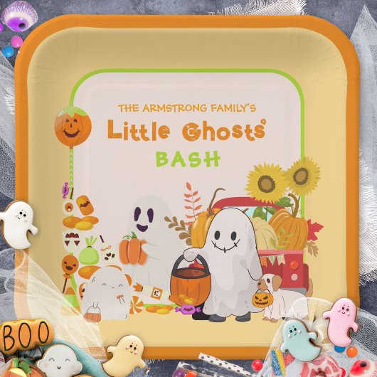 Little Ghosts Family Halloween Party ペーパープレート