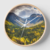 Little Giant & Kendall Peak, Silverton, Colorado 壁時計 (正面)