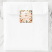 Little Gingerbread Birthday Christmas Thank you  スクエアシール (バッグ)