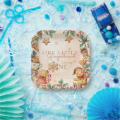 Little Gingerbread Christmas 1st Birthday ペーパープレート (パーティー)