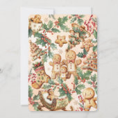 Little Gingerbread Christmas 1st Birthday 招待状 (裏面)