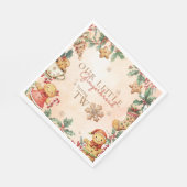 Little Gingerbread Christmas 2nd Birthday スタンダードランチョンナプキン (角)