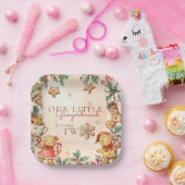 Little Gingerbread Christmas 2nd Birthday ペーパープレート (パーティー)