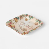 Little Gingerbread Christmas 2nd Birthday ペーパープレート (傾斜あり)