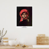 Little Girl By Nicolae Grigorescu ポスター (キッチン)