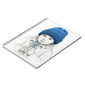Little Girl In Blue Hat 3-Dimensional Sketch ノートブック (左側)