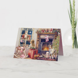 Little Girl, Pink Cowboy Boots for Christmas Card シーズンカード