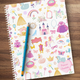 Little Girl Pretty Princess Fairy Tale Pattern ノートブック