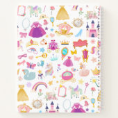 Little Girl Pretty Princess Fairy Tale Pattern ノートブック (裏面)