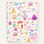 Little Girl Pretty Princess Fairy Tale Pattern ノートブック (正面)
