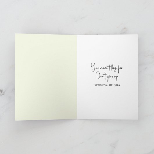 Little Girl Running Down a Pink Heart Path カード (内部)