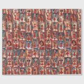 Little Girl Santa Helper ラッピングペーパー (フラット)