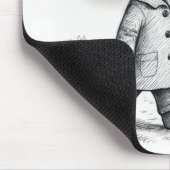 Little Girl Walking Her Dog マウスパッド (コーナー)