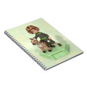 Little girl with plushtoy fawn notebook ノートブック (右側)