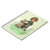 Little girl with plushtoy fawn notebook ノートブック (左側)