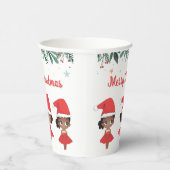 Little Girls Christmas Santa Hat Ballerinas 紙コップ (右)