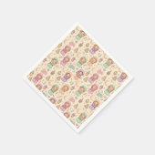 Little Girls Colourful Eid Mubarak Napkins スタンダードカクテルナプキン (角)